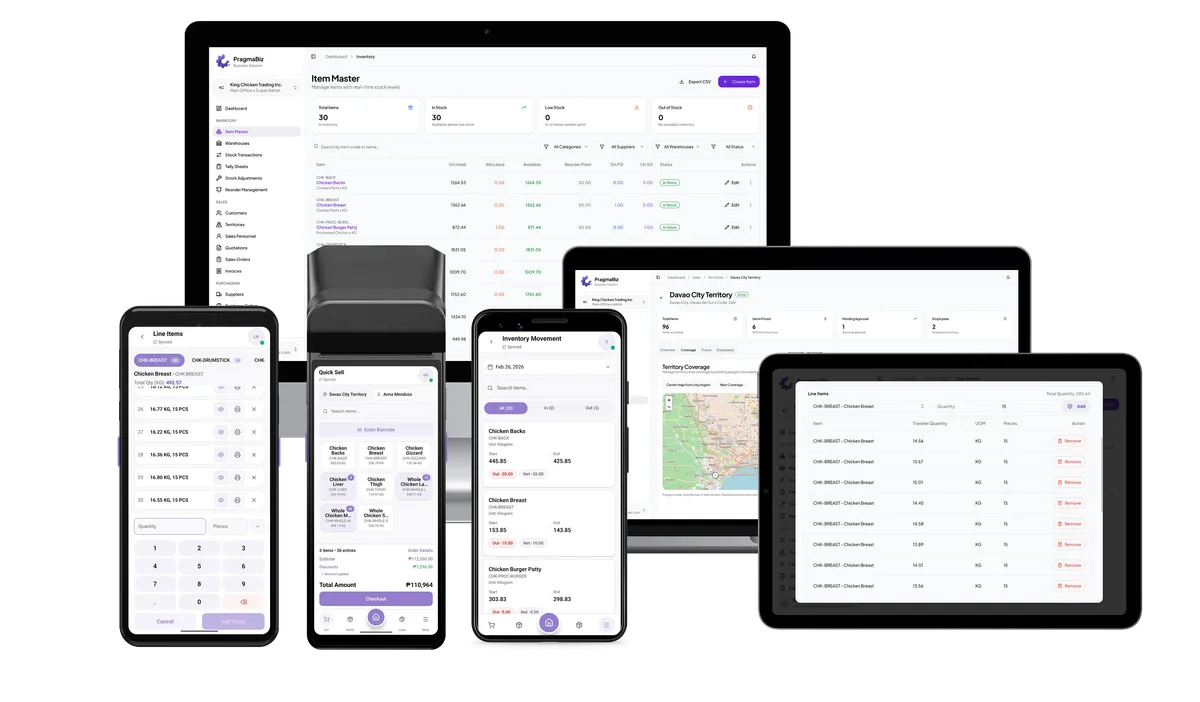 PragmaBiz solution interface